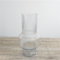 Ribbed Glass Vase Clear Ripple Glass Vase Tall Clear Ribbed Glass Supplier